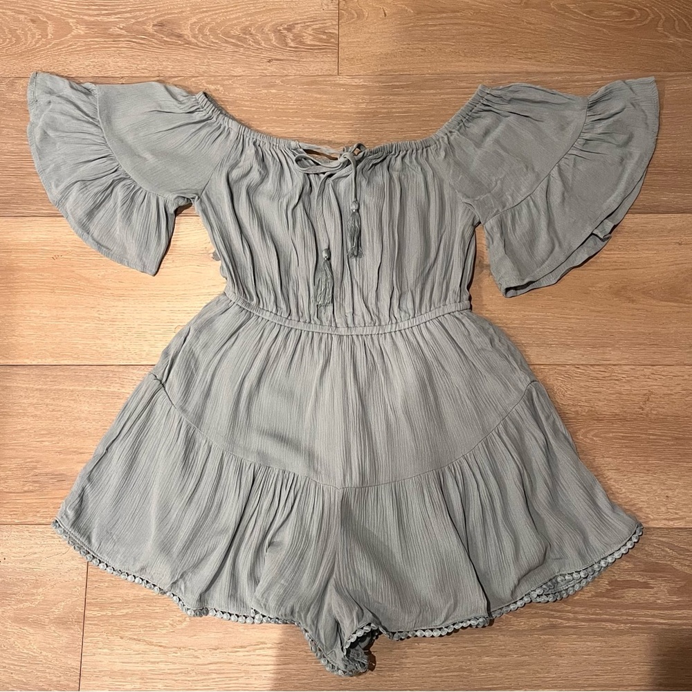 Forever 21 short light blue jumpsuit